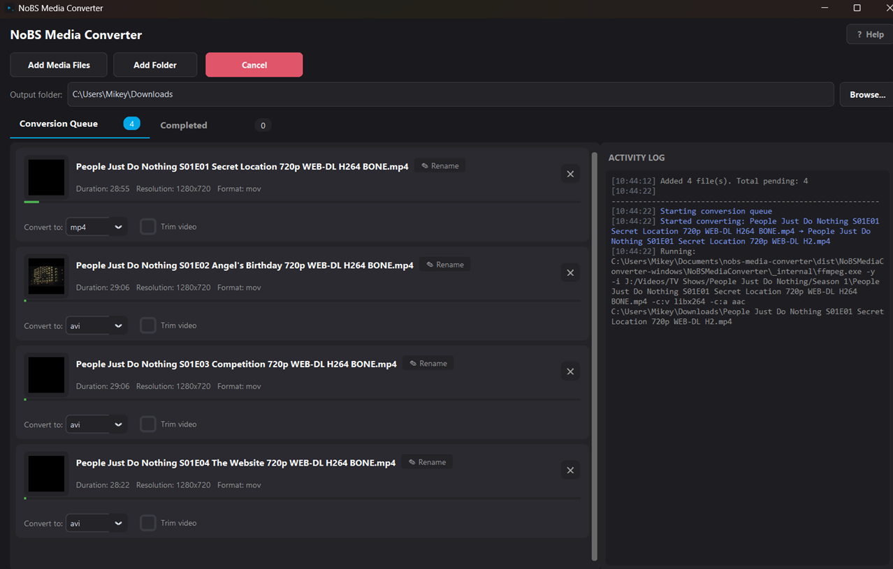 NoBS Media Converter interface preview